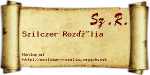 Szilczer Rozália névjegykártya