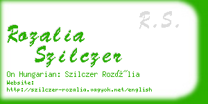 rozalia szilczer business card